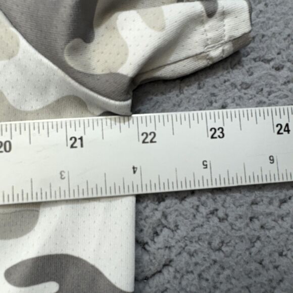 Gymshark Shirt Mens Large Gray Camo Performance Athletic Mesh Training A2A1J - Picture 7 of 9